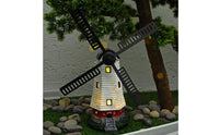 Lighthouse with Wind Turbine Resin Wind Turbine Lighthouse Ornament Stone-Textured Outdoor for Gardeners, Patio, Courtyard