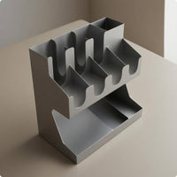Two Tier Storage Rack Separated Compartments Coffee Shop Organizer Rack Stable Coffee Station Bar Organizer for Baristas