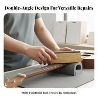 Maple Wood Block 45 and 90 Degree Fret File High Carbon Steel Guitar Fret Beveling File Long-Lasting for Luthiers, Musicians, Workshop