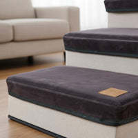 Foldable Pet Steps with Storage Non-Slip Bottom Pet Stairs with Storage for Cats
