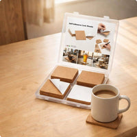 50 Pieces Self Cork Tile Easy to Cut 4 X 4 Cork Tile Odorless