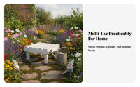 Footed Plant Stool Vintage Design Miniature Plant Stool Rustic appeal for Balcony