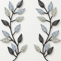 2 Pieces Metal Twining Stem Section Decorations Decorative Metal Wall Art Decor Simple Branch Wall Hangings for Entryway