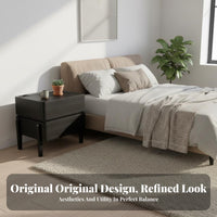 Minimalist Design Bedside Nightstand Light Luxury visually appealing Single-Drawer End Table Modern design Storage Cabinet Multifunctional for Adults, homeowners, Students, Bedroom, Guest Room, Office