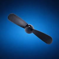 Rounded Blades Kayak Propeller Blade Replacement Two-Blade Propeller Accessory Marine Gear Black