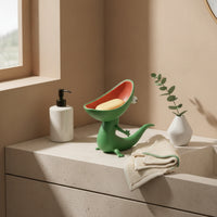 3D-Printed Lizard Soap Holder Novelty Lizard Holder with Drainage Quirky Soap Dish with Drain Hole Decorative for Homeowners, Bathroom, Entryway, Desk