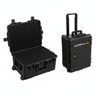 Retractable Handle Wheeled long-lasting container with Foam Large Capacity Rolling travel Chest Secure Latches Equipment Box impact Resistant for Photographers, Videographers, Air Travel, Field Work, at the site Shoots, Storage