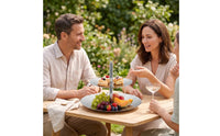 2 Tier Serving Stand Stainless Steel Oval Fruit Basket Sturdy Tableware for Dining Table, Kitchen Counter, Parties