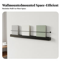 Space-Saving Picture Ledge Shelf Minimalist Design Floating Picture Ledge Strong Load-Bearing Mounted Bookshelf Easy Installation for Apartment Dwellers, Interior Designers, Living Room, Bedroom, Hallway, Nursery