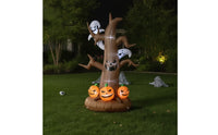Halloween Inflatable Tree with Pumpkin and Specters Lighted Halloween Inflatable Tree Waterproof Yard Decoration for Lawn