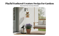 Squirrel-Resistant Owl-Shaped Dispenser Attracts Various Birds Hanging Owl Dispenser Mesh Body Bird Feeder for Gardeners, Nature Lovers, Homeowners, Patio, Backyard, Outdoors, Front Porch