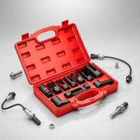 Professional Grade O2 Sensor Removal Tool Kit Universal Fit Air-Fuel Sensor Socket Set Heavy Duty Carrying Case Included for Garage