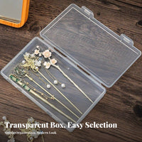 Clear Hairpin Container Dust-Proof Jewelry Box Transparent Design for Crafters