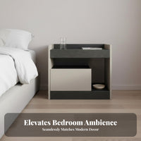 Minimalist Design Sculptural Bedside Table Modern design Nightstand Nordic Aesthetic Bedroom Furniture Creative Shape for Interior Designers, Homeowners, Students, Apartment, Hotel Room, Office