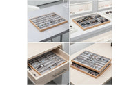 Glasses Display Tray Sturdy Sunglass Organizer Eyewear Display with Compartments Large Capacity Glasses Storage Holder Organized