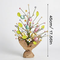 Easter Egg Branch DIY Friendly Easter Egg Stem Flexible Spring Floral Pick for Interior Stylists, Event Planners, Table Centerpiece, Wreath Making