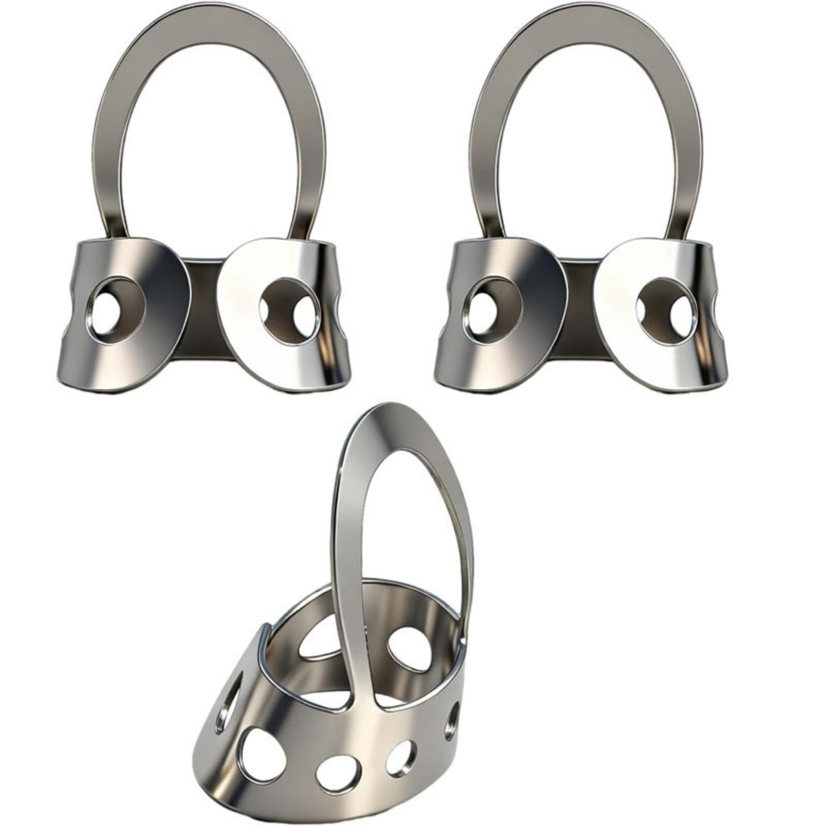 3 Pieces Easy to Bend Metal Adjustable Finger Picks Sturdy Stainless Steel Finger Picks Lightweight Instrument Accessory for Musicians, Beginners, Practice, Performance