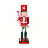 Wooden Nutcracker Figurine Holiday Nutcracker Guard Classic Tabletop Ornament for Mantel