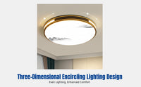 LED Ceiling Light, Modern Iron Art, Three-Color Dimming, Energy Saving, for Bedroom, Living Room, Dining Area