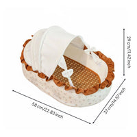 Cat Cradle Bed Easy to Clean Semi Enclosed Cat Bed Cooling Mat for Cats