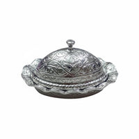 Sweetener Container with Lid Ornate Candy Container with Lid Embossed Dish for Hosts