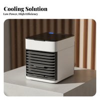 3-in-1 Function Portable Air Conditioner Fan Energy Saving USB Mini Air Cooler Quiet Operation for Office Workers, Students, Desk, Dorm Room