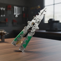 Insulated Folding Wire Stripper Pliers Compact Multifunction Wire Stripper Multifunctional Multifunction Pliers Allall-in-One for Electricians, Diyers, Electrical Work, Wiring Repairs, Toolbox