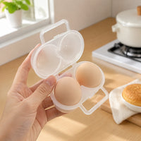 Egg Case, Holds 2 Eggs, Unbreakable, Boiled Egg Case, Transparent, Egg Holder, For Camping, Picnic, Portable