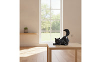 Cat Statue with spirit Drape Adorable spirit Cat Statue Spooky for Bookshelf