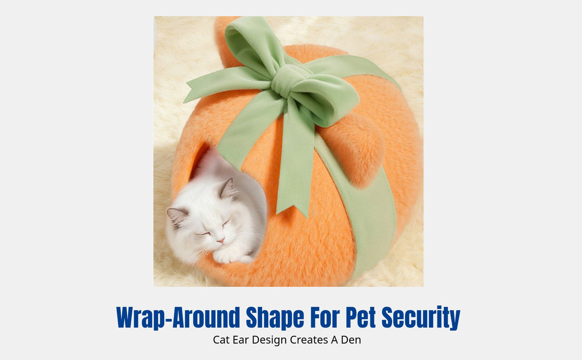 Cat Bed, Plush Pet Bed, Cat Ear Design, Soft Flannel, Cozy for Cats and Small Dogs