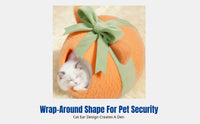 Cat Bed, Plush Pet Bed, Cat Ear Design, Soft Flannel, Cozy for Cats and Small Dogs