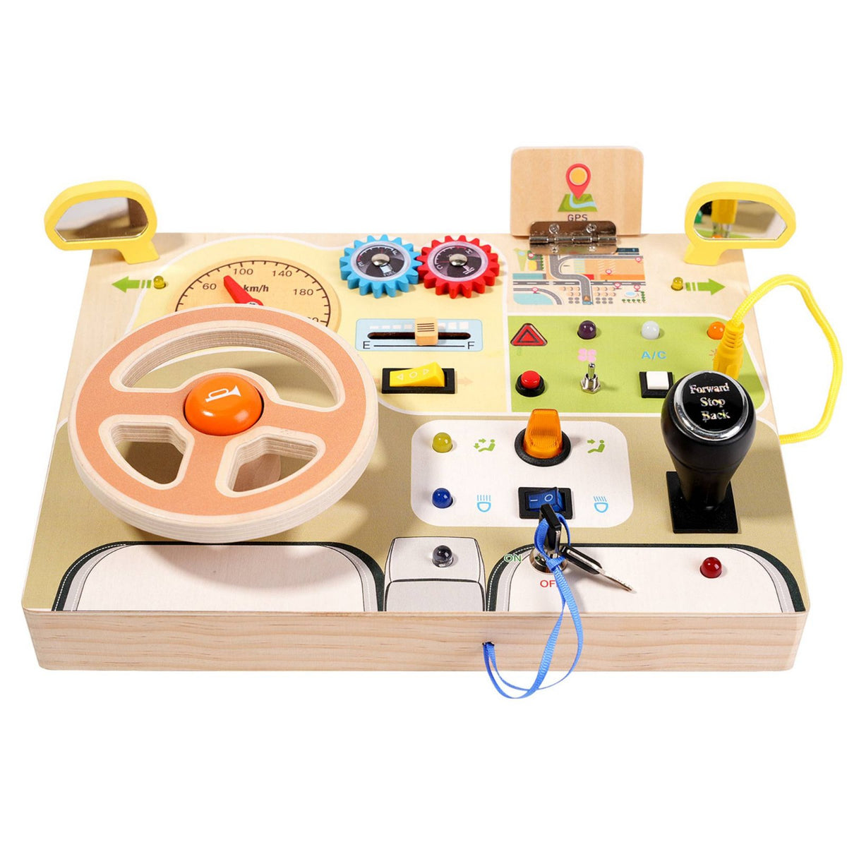 Busy Board Hand-Eye Coordination Board Fine Motor Skills Toy for Kids, Indoor, Travel