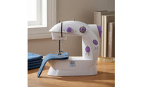 Foot Pedal Compact Electric Sewing Machine Built-in Light Mini Sewing Machine Accessories Included Home Appliance Plastic Body