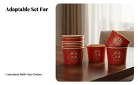 Housewarming Disposable Chopsticks, Red Festive Chopsticks, Polished Nanmu Wood, Wedding Banquet, Eco-Friendly Party Tableware