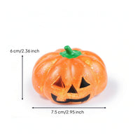 Halloween Pumpkin Compress Toy Stress Relief Jack-O'-Lantern Compress Toy Soft Pumpkin Stress Ball Stretchable for Desk, Classroom