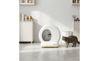 Enclosed Self-Cleaning Cat Litter Box Washable Automatic Cat Litter Box Hygienic Sealed for Cats, Indoor, Apartments
