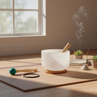 Sound Bowl Mallet and O-Loop Set Long-Lasting Crystal Singing Bowl Rubber Mallet Wooden Handle Percussion Stick Easy to Use