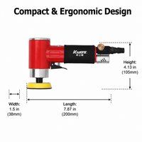 Air-powered Air Angle Polisher, 2 Inch Pad Diameter Air Grinding Tool, Angled Head Surface Prep Tool for Automotive & Furniture