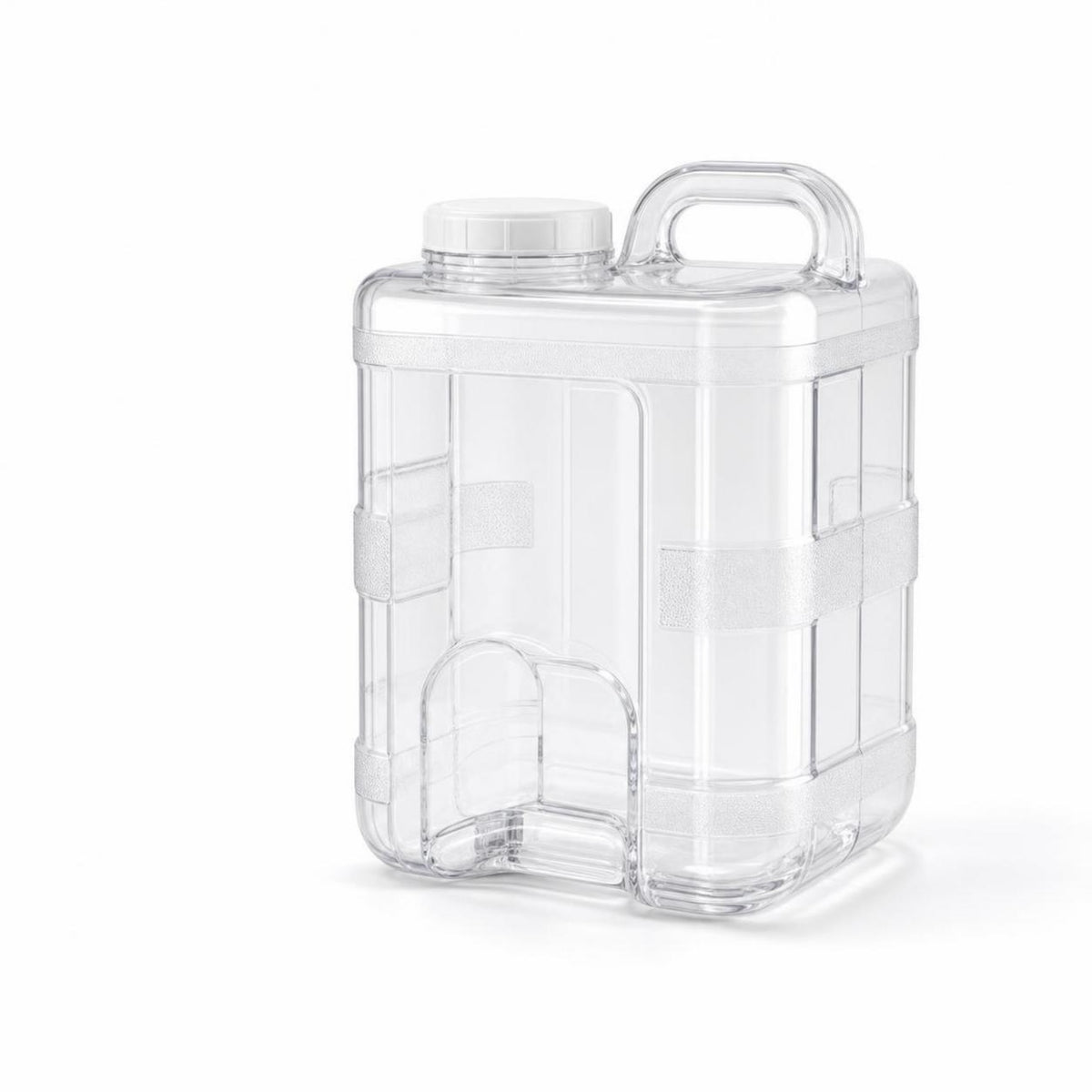 Handled Top Water Hose Set Screw Cap Water Dispenser Container Portable Clear for Outdoor Use