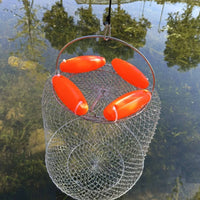 Portable Foldable Catch Keep Net Mesh Design Collapsible Catch Basket Floatable Floating Fishing Net Basket Large Capacity for Anglers