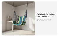 Soft and Comfortable Material Swing Chair Strong Load-Bearing Padded Swing Chair with Spreader Bar Portable Hanging Seat Long-Lasting Construction for Students, Children, Dormitory, Bedroom, Living Room, Reading