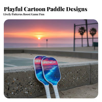 Indoor Outdoor Use Fiberglass Pickleball Rackets Comfortable Grip Pickleball Paddle Set Long-Lasting for Men, Practice Sessions, Training