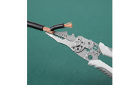 Multi-Functional Multifunctional Wire Stripper Sharp Cutting Blade Wire Cutter and Crimper Comfortable Grip Cable Stripping Pliers Safety Lock for Electricians