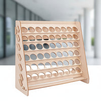 Paint Storage Organizer Tiered Paint Rack Wooden for Painters, Hobbyists, Art Room, Studio, Classroom