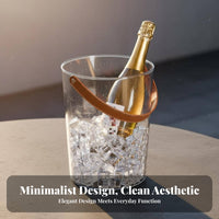 Transparent Ice Container with Handle Easy to Clean Clear Plastic Ice Container