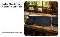 Plastic Buckle Three-Pocket Apron Polyester Storage Apron Easy to Clean Adjustable Waist Pouch Lightweight