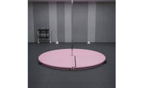 Round Exercise Mat Four-Fold Folding Exercise Mat Carrying Handles