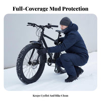 20 Inch Wide Bike Mudguards Weather-Resistant Protection 20 Inch Wide Tire Mudguard Winter Bike Mudguard Set Sturdy