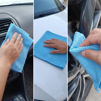 Microfibre Cloth, 300 GSM Car Drying Towel for Panes and Mirrors, 32-Ply Combed Yarn 40x40cm Glass Cleaning Towel