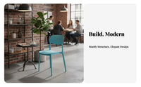 Easy to Clean Modern Plastic Chair Space-Saving Stackable Dining Chair Sturdy Household Furniture Heavy Duty for Homeowners, Restaurant Owners, Event Planners, Cafe, Living Room, Classroom